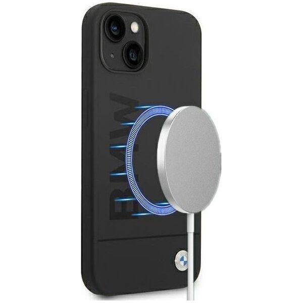 BMW Etui BMW BMHMP14MSLBLBK iPhone 14 Plus 6,7" czarny/black hardcase Silicone Signature Logo Magsafe