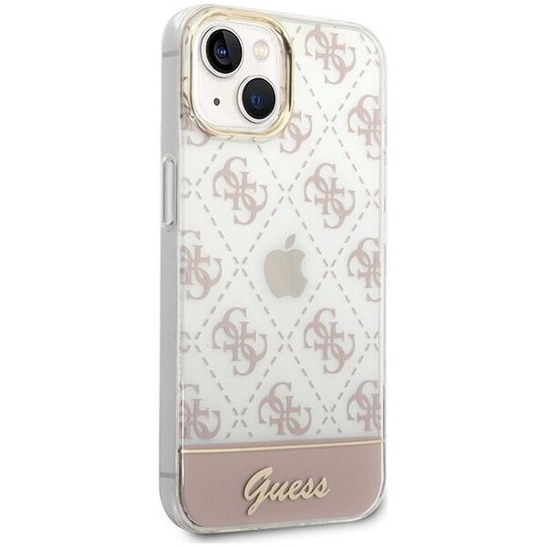 Guess Etui Guess GUHCP14MHG4MHP Apple iPhone 14 Plus różowy/pink hardcase 4G Pattern Script