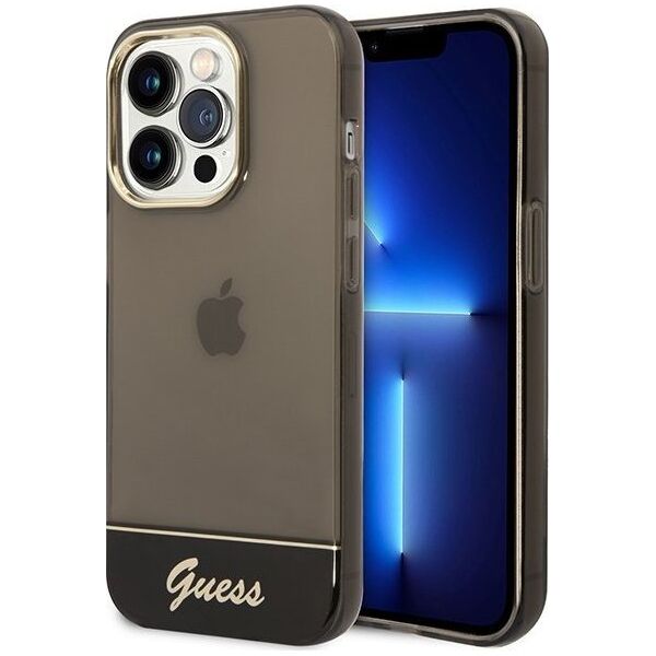 Guess Etui Guess GUHCP14LHGCOK Apple iPhone 14 Pro czarny/black hardcase Translucent