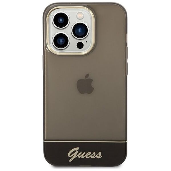 Guess Etui Guess GUHCP14LHGCOK Apple iPhone 14 Pro czarny/black hardcase Translucent