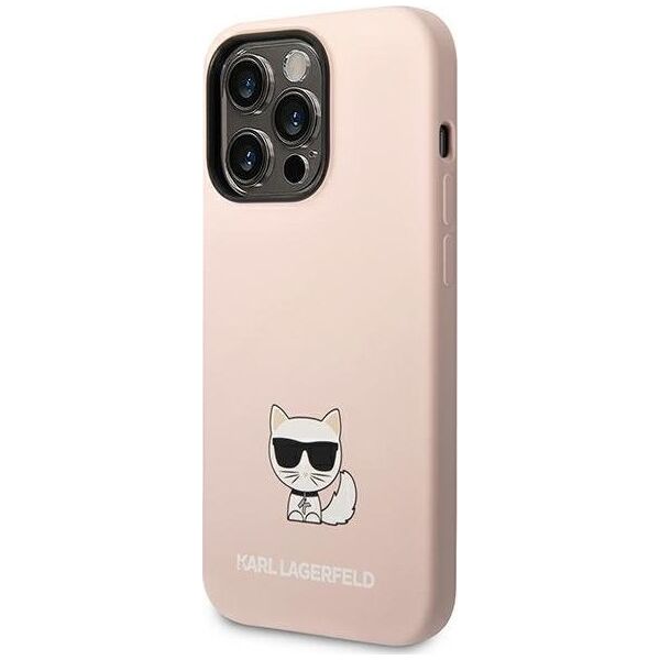 Karl Lagerfeld Etui Karl Lagerfeld KLHCP14LSLCTPI Apple iPhone 14 Pro hardcase jasnoróżowy/light pink Silicone Choupette Body