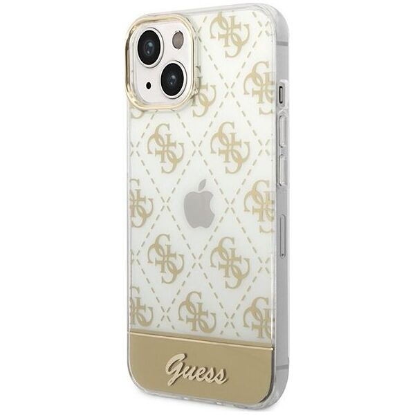 Guess Etui Guess GUHCP14MHG4MHG Apple iPhone 14 Plus złoty/gold hardcase 4G Pattern Script