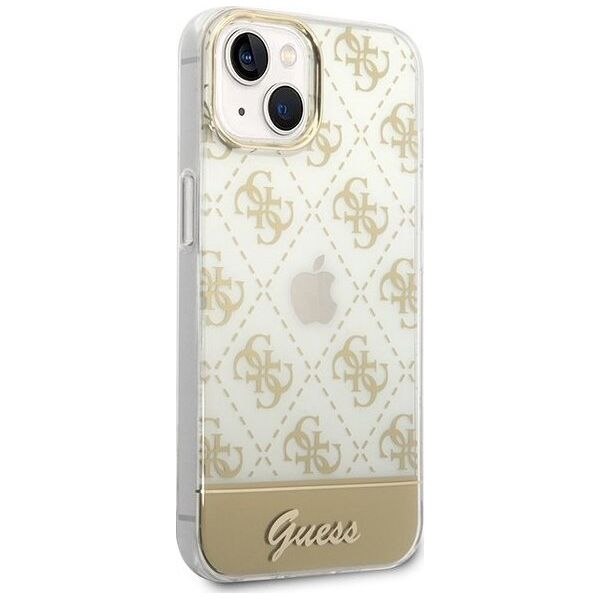 Guess Etui Guess GUHCP14MHG4MHG Apple iPhone 14 Plus złoty/gold hardcase 4G Pattern Script