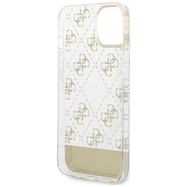 Guess Etui Guess GUHCP14MHG4MHG Apple iPhone 14 Plus złoty/gold hardcase 4G Pattern Script