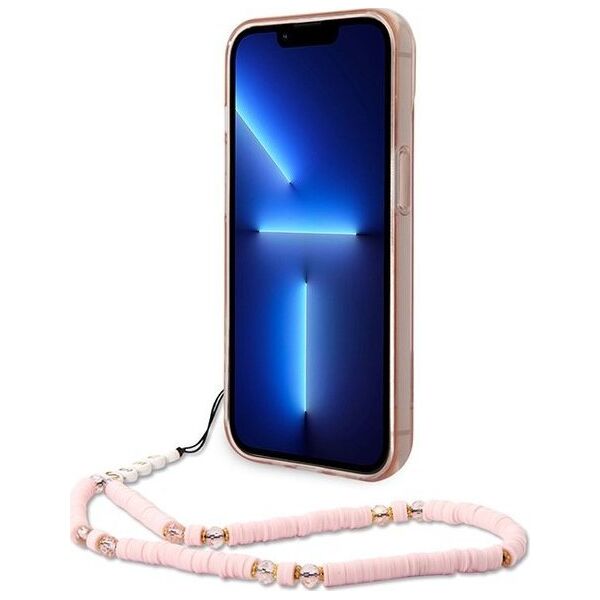 Guess Etui Guess GUHCP14MHGCOHP Apple iPhone 14 Plus różowy/pink hardcase Translucent Pearl Strap