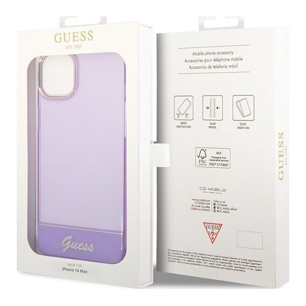 Guess Etui Guess GUHCP14MHGCOU Apple iPhone 14 Plus fioletowy/purple hardcase Translucent