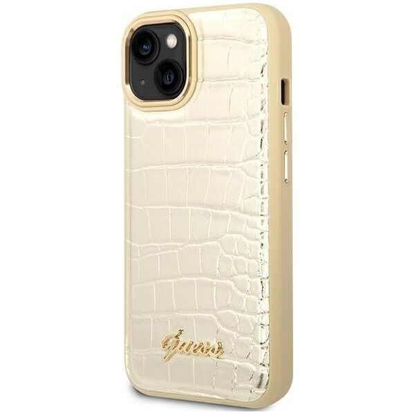 Guess Etui Guess GUHCP14MHGCRHD Apple iPhone 14 Plus złoty/gold hardcase Croco Collection