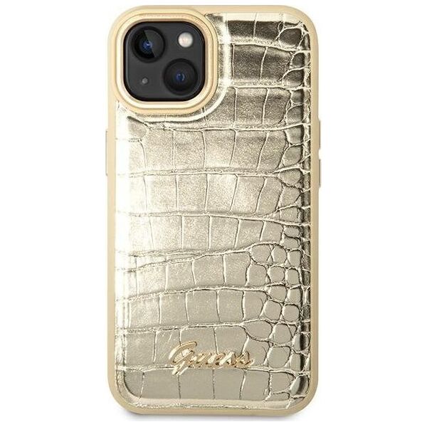 Guess Etui Guess GUHCP14MHGCRHD Apple iPhone 14 Plus złoty/gold hardcase Croco Collection