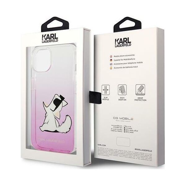 Karl Lagerfeld Etui Karl Lagerfeld KLHCP14MCFNRCPI Apple iPhone 14 Plus hardcase różowy/pink Choupette Fun