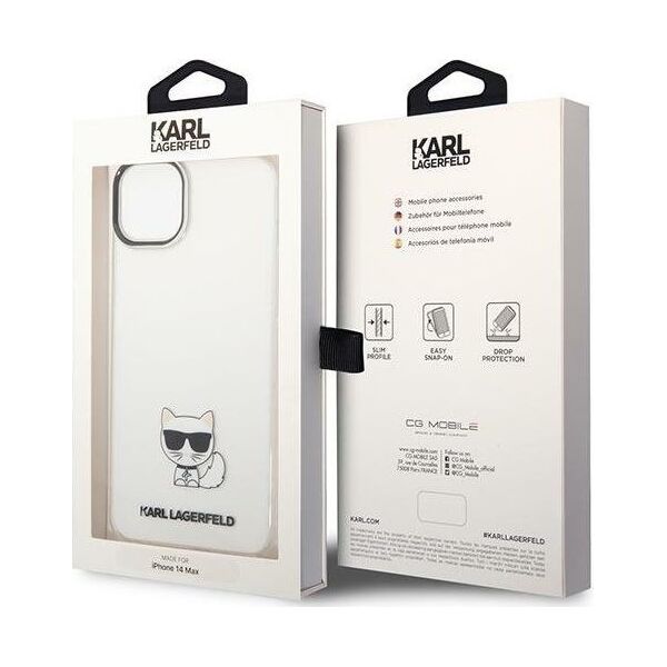 Karl Lagerfeld Etui Karl Lagerfeld KLHCP14MCTTR Apple iPhone 14 Plus hardcase przeźroczysty/transparent Choupette Body