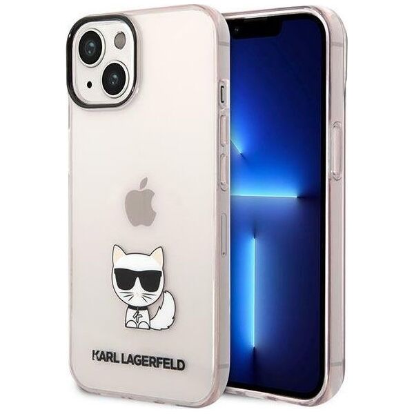 Karl Lagerfeld Etui Karl Lagerfeld KLHCP14MCTTRI Apple iPhone 14 Plus hardcase różowy/pink Transparent Choupette Body