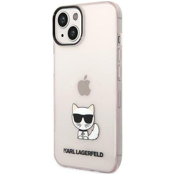 Karl Lagerfeld Etui Karl Lagerfeld KLHCP14MCTTRI Apple iPhone 14 Plus hardcase różowy/pink Transparent Choupette Body