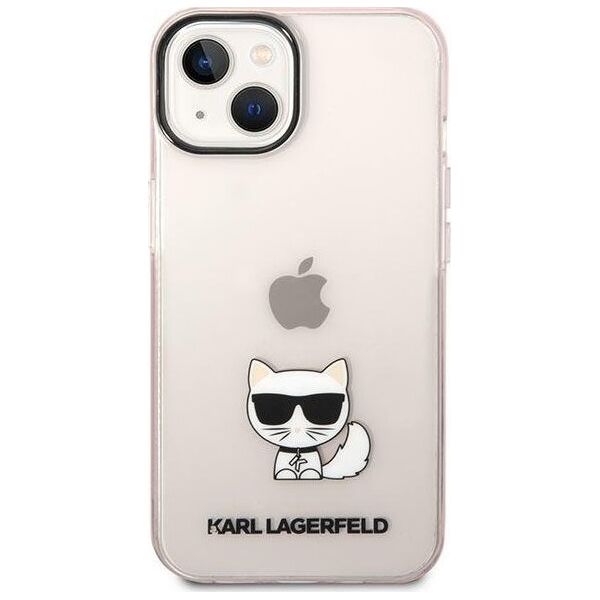 Karl Lagerfeld Etui Karl Lagerfeld KLHCP14MCTTRI Apple iPhone 14 Plus hardcase różowy/pink Transparent Choupette Body