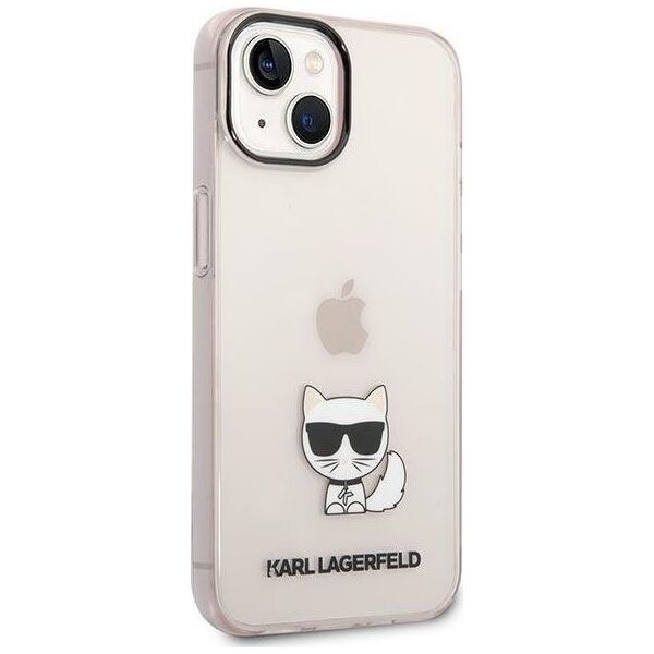 Karl Lagerfeld Etui Karl Lagerfeld KLHCP14MCTTRI Apple iPhone 14 Plus hardcase różowy/pink Transparent Choupette Body