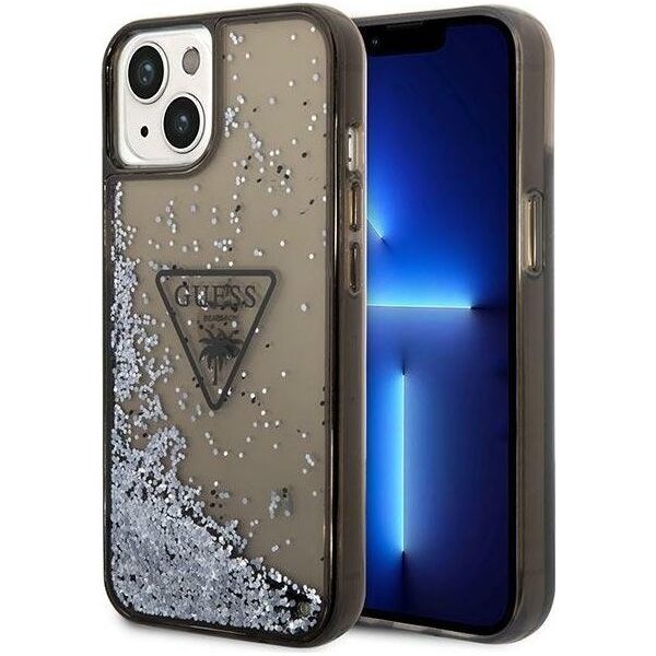 Guess Etui Guess GUHCP14MLFCTPK Apple iPhone 14 Plus czarny/black hardcase Liquid Glitter Palm Collection