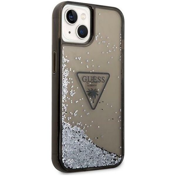 Guess Etui Guess GUHCP14MLFCTPK Apple iPhone 14 Plus czarny/black hardcase Liquid Glitter Palm Collection