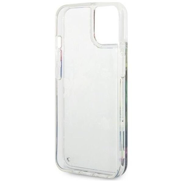 Guess Etui Guess GUHCP14MLFLSB Apple iPhone 14 Plus niebieski/blue hardcase Flower Liquid Glitter