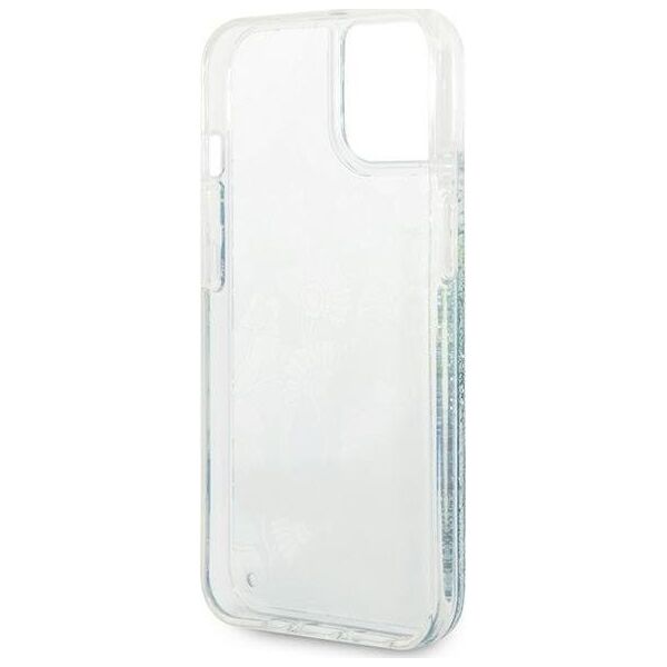 Guess Etui Guess GUHCP14MLFLSN Apple iPhone 14 Plus zielony/green hardcase Flower Liquid Glitter