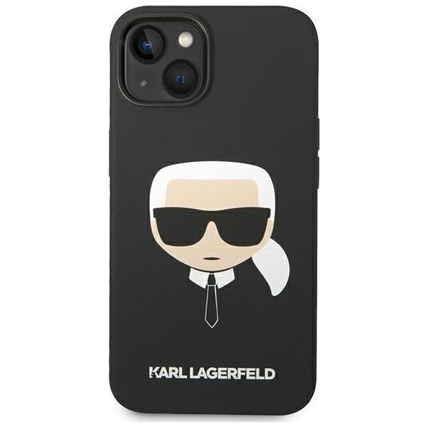 Karl Lagerfeld Etui Karl Lagerfeld KLHCP14MSLKHBK Apple iPhone 14 Plus hardcase czarny/black Silicone Karl`s Head
