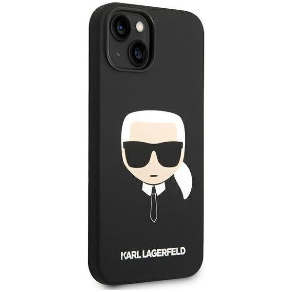 Karl Lagerfeld Etui Karl Lagerfeld KLHCP14MSLKHBK Apple iPhone 14 Plus hardcase czarny/black Silicone Karl`s Head
