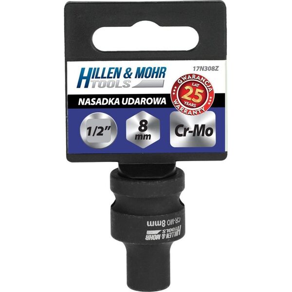 Dedra Nasadka udarowa 1/2'', 13x38mm, stal Cr-Mo