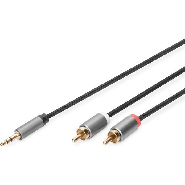 Kabel Digitus Jack 3.5mm - RCA (Cinch) x2 1.8m czarny (DB-510330-018-S)