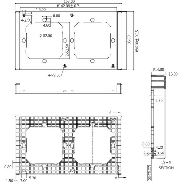 Sonoff Sonoff podwójna ramka montażowa do instalacji  przełączników ściennych M5-80