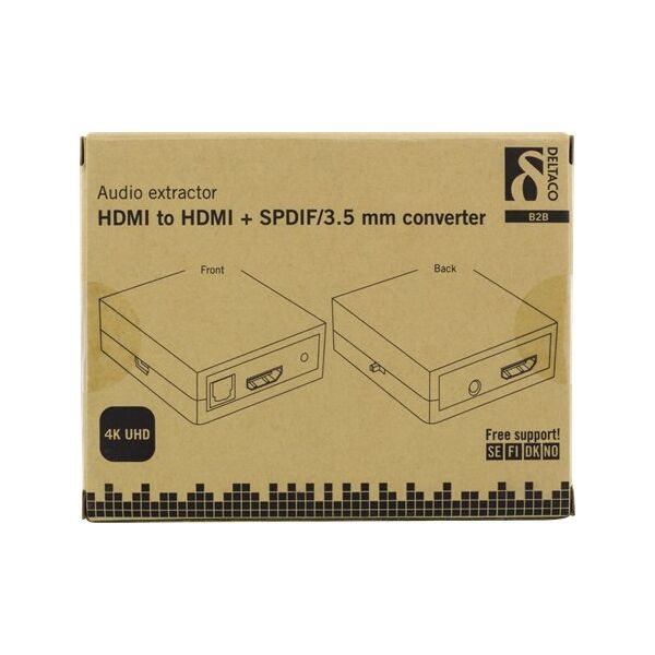 Adapter AV Deltaco Adapteris DELTACO HDMI to HDMI + SPDIF /
