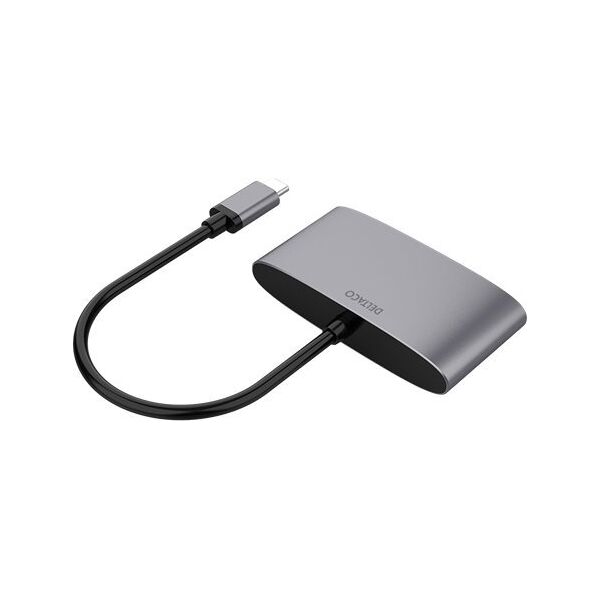 Adapter USB Deltaco Adapter DELTACO USB-C to HDMI and USB-A