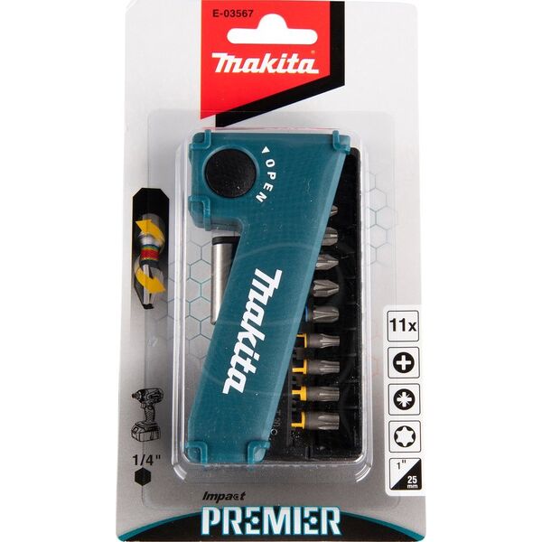 Makita ZESTAW KOŃCÓWEK UDAROWYCH 1/4" 11szt. MAKITA