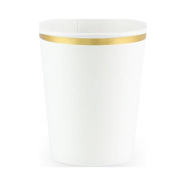 PartyDeco Kubeczki, biały, 260 ml one size