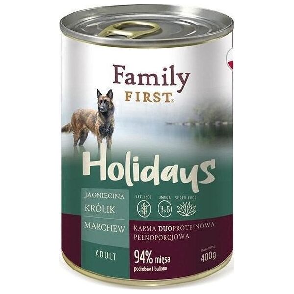 Family First FamilyFirst Jagnięcina+królik+marchew adult 400g