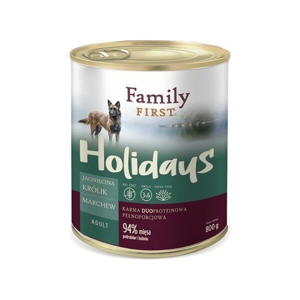 Family First FamilyFirst Jagnięcina+królik+marchew adult 800g