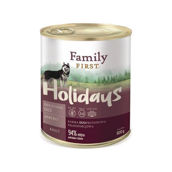 Family First FamilyFirst Dziczyzna+gęś+jabłko adult 800g