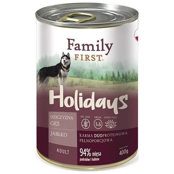 Family First FamilyFirst Dziczyzna+gęś+jabłko adult 400g