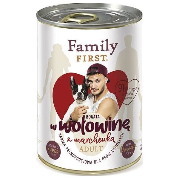 Family First FamilyFirst Bogata w wołowinę+marchewka adult 400g