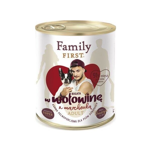 Family First FamilyFirst Bogata w wołowinę+marchewka adult 800g