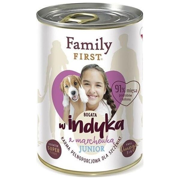 Family First FamilyFirst Bogata w indyka+marchewka junior 400g