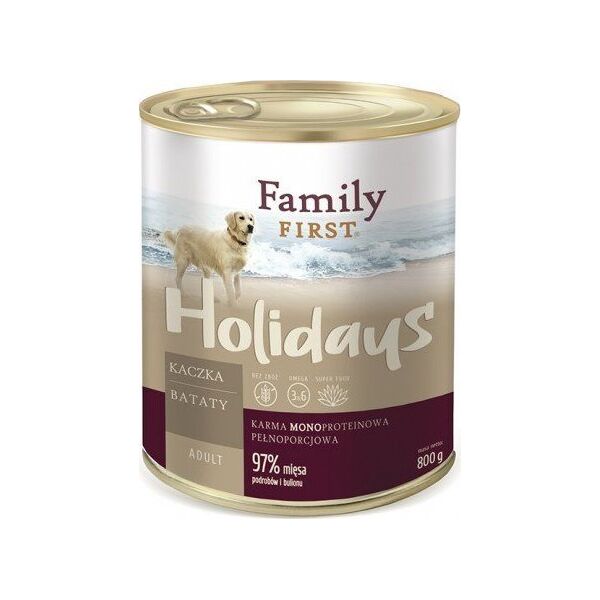 Family First FamilyFirst Kaczka+batat+monoproteina adult 800g