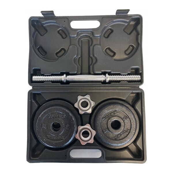 SKO Cast iron weight dumbbells set with case TOORX 0.75-15 kg