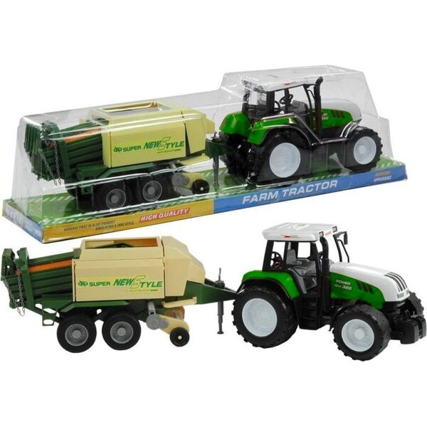 Lean Sport Duży Traktor z Przyczepą Maszyna Rolnicza 65 cm