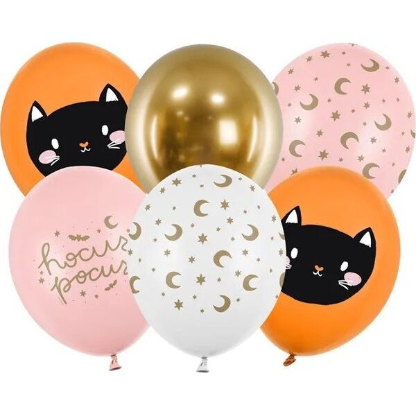 Party Deco Balony 30 cm, Hocus Pocus, mix:1op./6szt.
