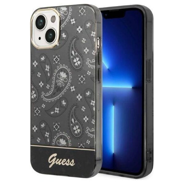 Guess Etui Guess do iPhone 14 Plus 6,7" czarny/black hardcase Bandana Paisley