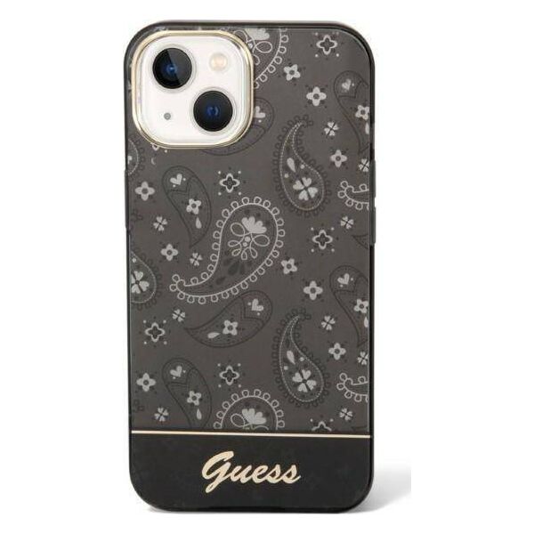 Guess Etui Guess do iPhone 14 Plus 6,7" czarny/black hardcase Bandana Paisley