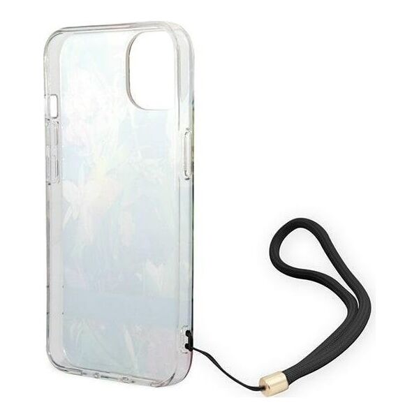 Guess Etui Guess do iPhone 14 6,1" niebieski/blue hardcase Flower Strap