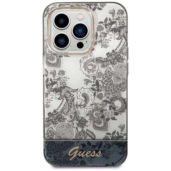 Guess Etui Guess do iPhone 14 Pro Max 6,7" szary/grey hardcase Porcelain Collection
