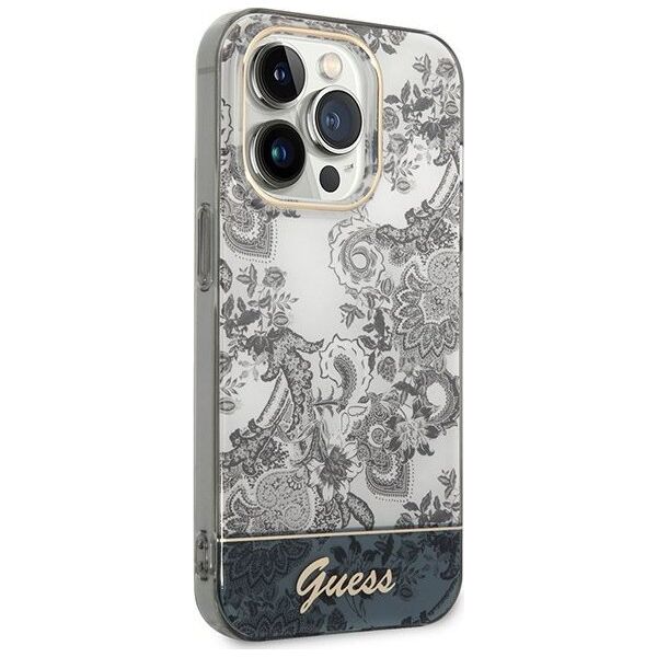Guess Etui Guess do iPhone 14 Pro Max 6,7" szary/grey hardcase Porcelain Collection