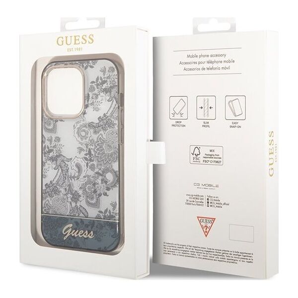 Guess Etui Guess do iPhone 14 Pro Max 6,7" szary/grey hardcase Porcelain Collection