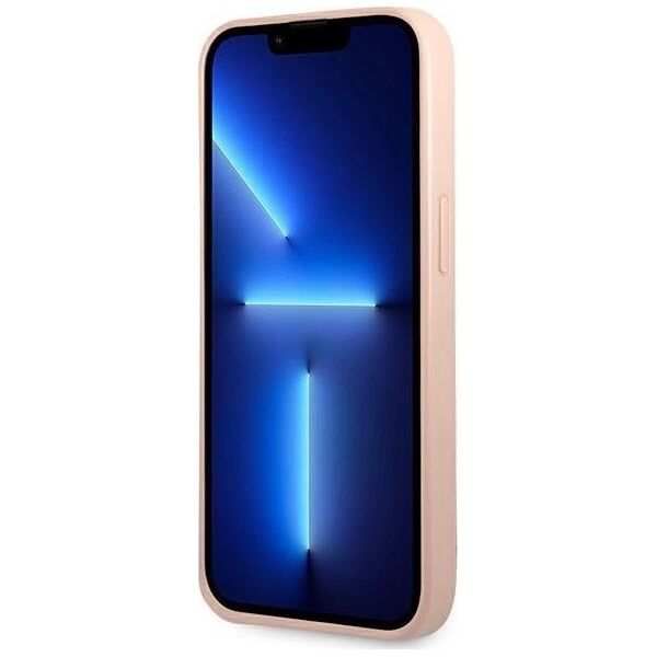 Guess Etui Guess do iPhone 14 Plus 6,7" różowy/pink hardcase SaffianoTriangle Logo