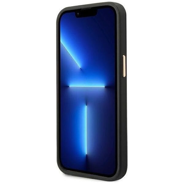 Guess Etui Guess do iPhone 14 Plus 6,7" czarny/black hard case 4G Logo Plate MagSafe